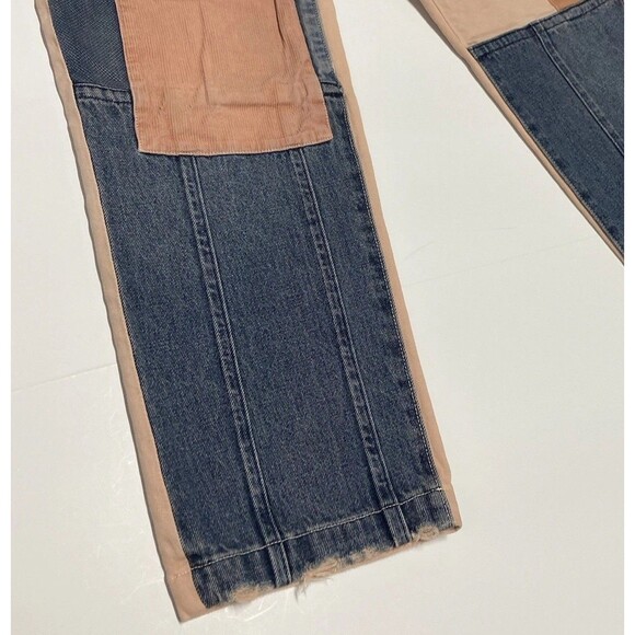 The Great The Billy Jean Pink Corduroy Patchwork Jeans Women's Size 26 - Picture 11 of 15